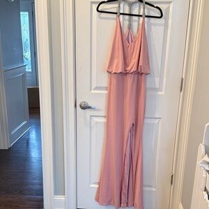 REVOLVE Pink Backless Gown